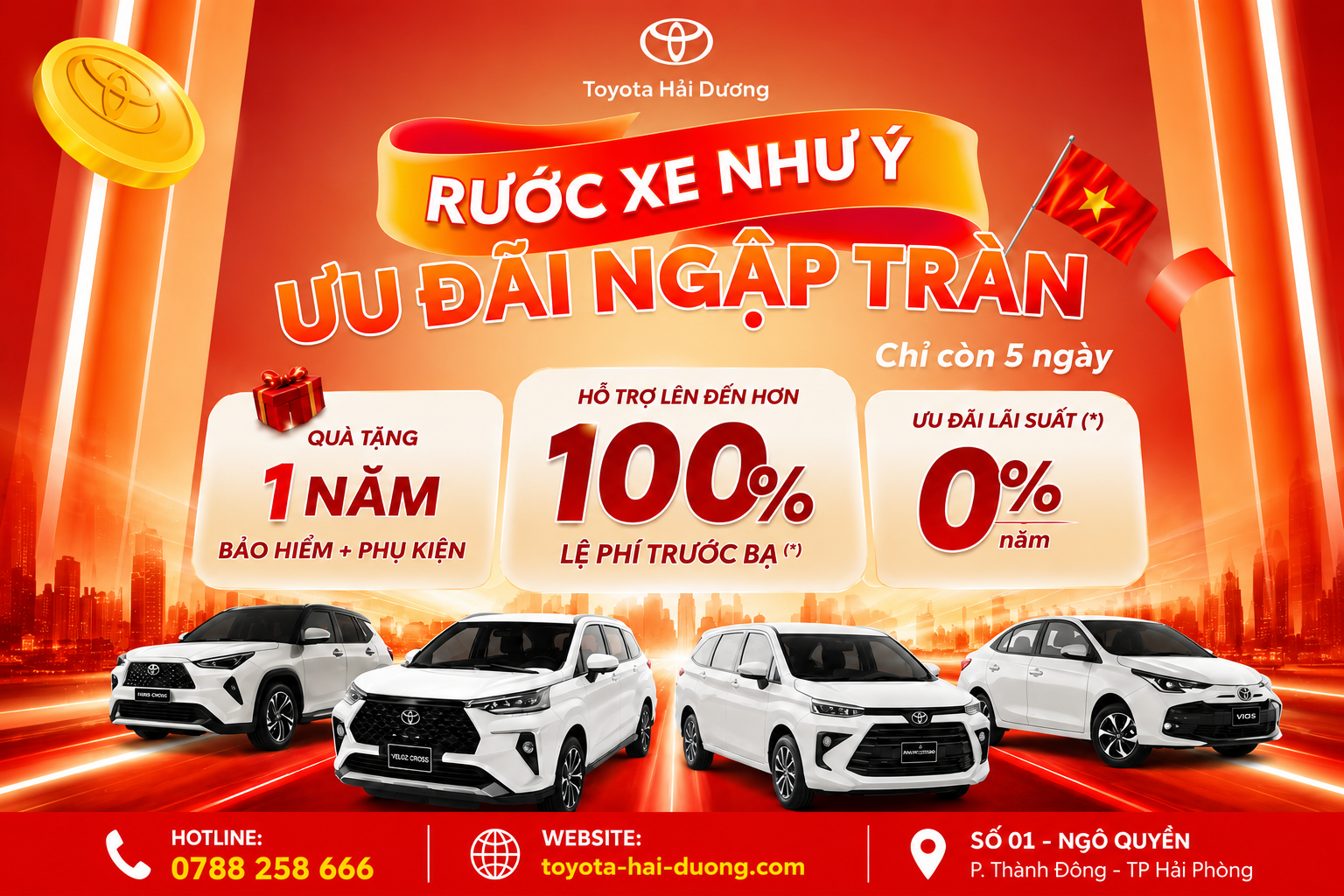 Đếm ngược 5 ngày – Rước xe mới, đón Đại lễ 2/9