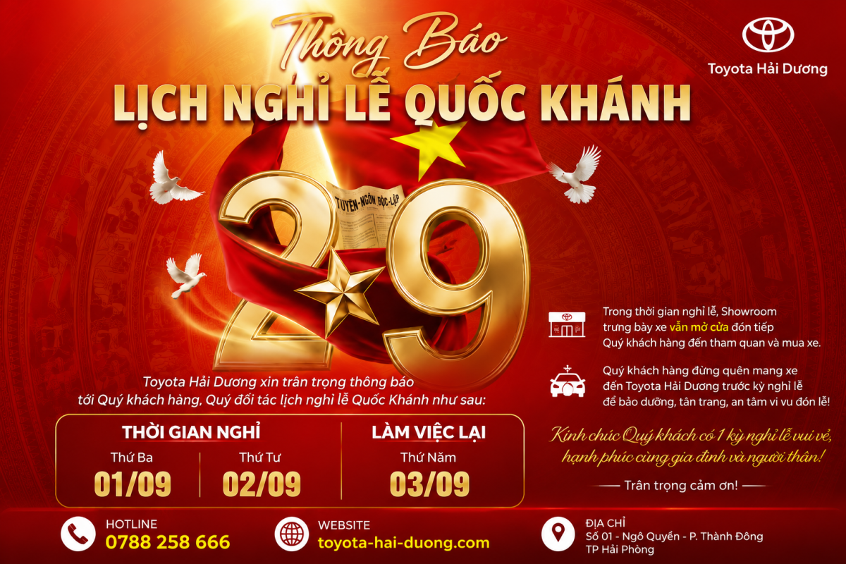 Thông Báo Nghỉ Lễ Quốc Khánh 02/09/2026