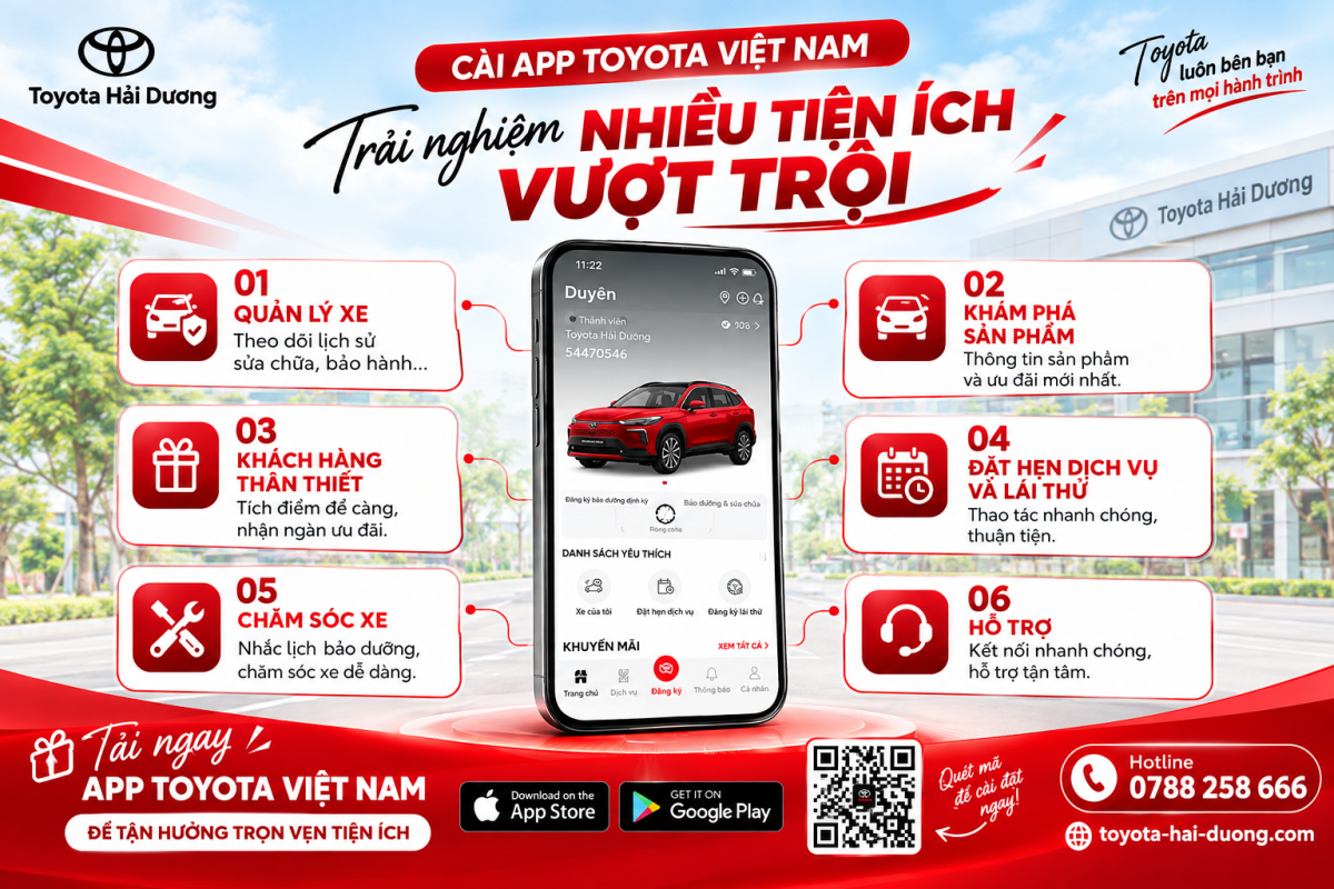 Cài App Toyota Việt Nam – Trọn Vẹn Tiện Ích