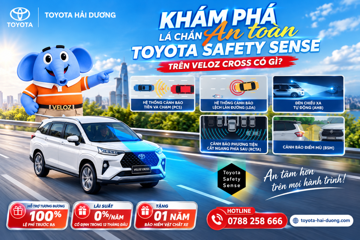 Toyota Veloz Cross: Công nghệ an toàn Toyota Safety Sense có gì?