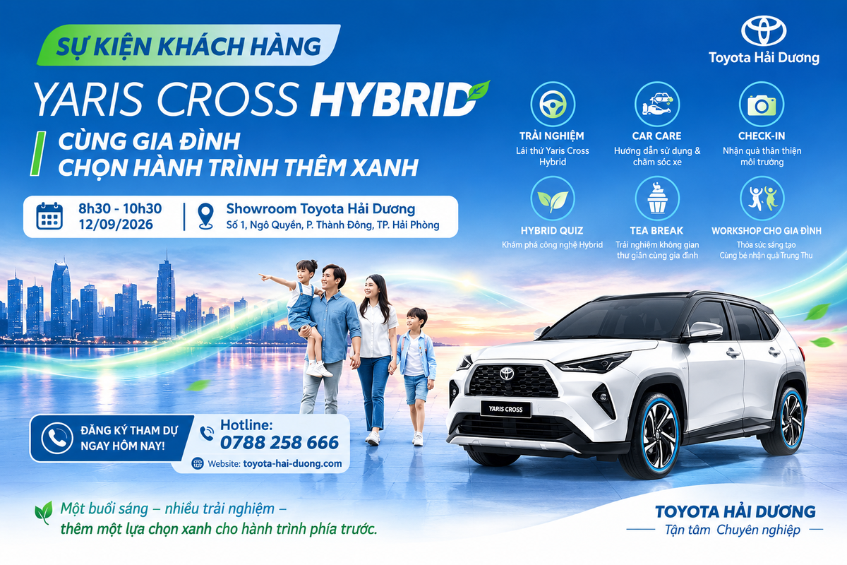 Toyota Yaris Cross Hybrid – Trải nghiệm lái thử tại Toyota Hải Dương 12/09/2026