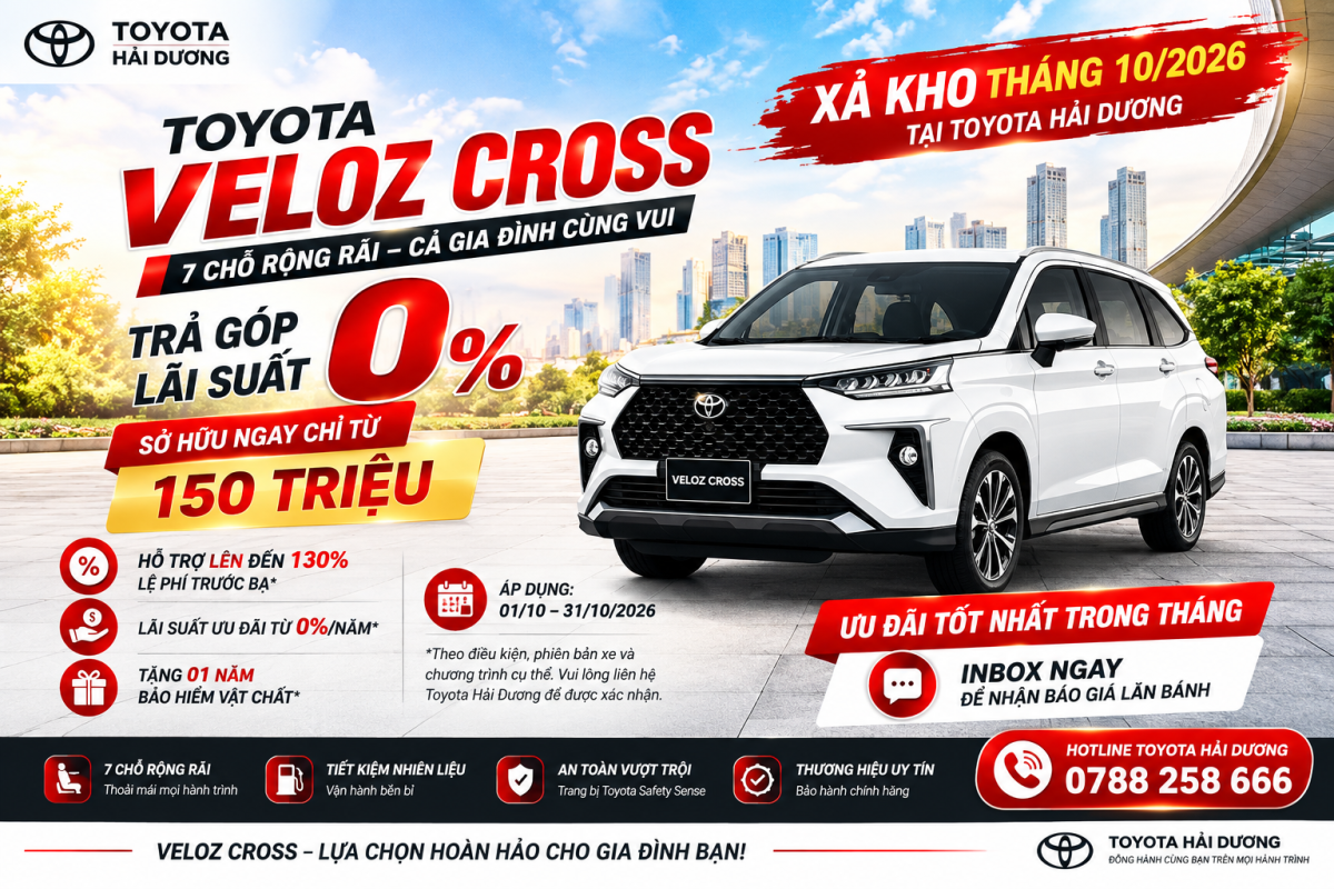 Toyota Veloz Xả Kho Tháng 10/2026